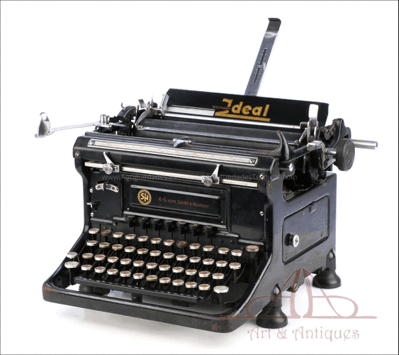 Antigua Máquina de Escribir Ideal. Modelo D. Alemania, circa 1935
