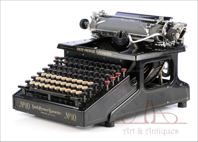 Máquina de Escribir Antigua Smith Premier 10. USA, Circa 1910
