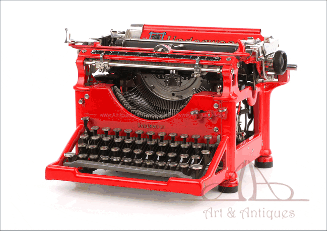 Antigua Máquina de Escribir Underwood 5. Teclado Español. Circa 1925