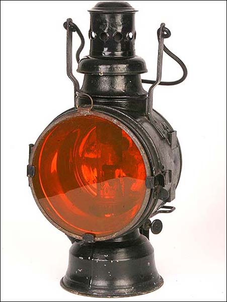 Antigua lámpara de de señales estación de 1900.