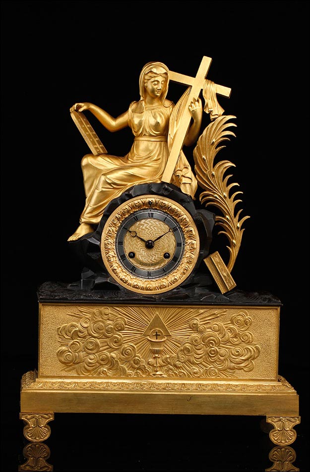reloj antiguo de bronce dorado