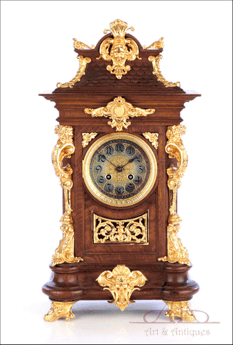 Antiguo Reloj de Sobremesa Alemán Lenzkirch. Circa 1900