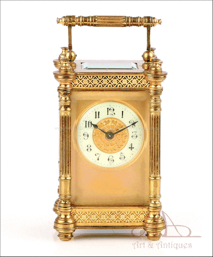 Antiguo Reloj de Carromato. Francia, Circa 1900